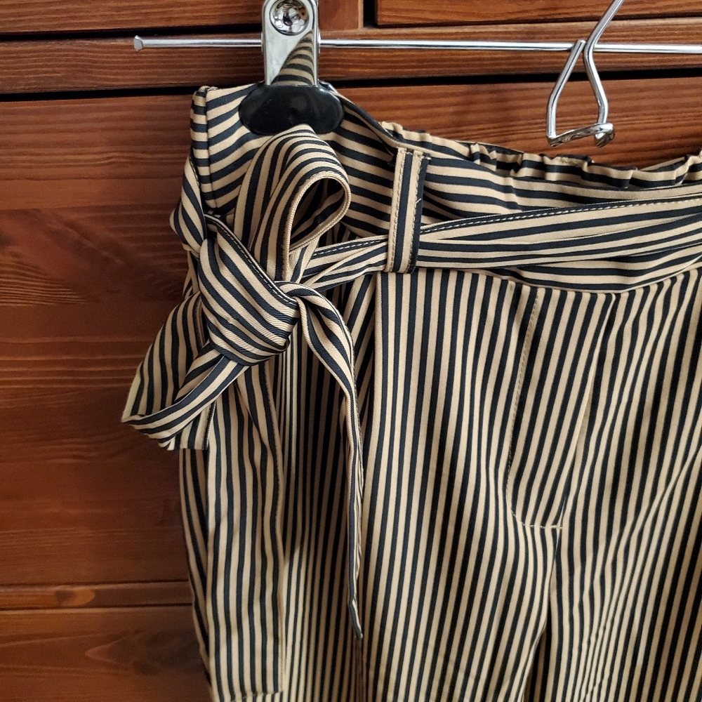 Dex Side Tie Striped Pants New with Tags